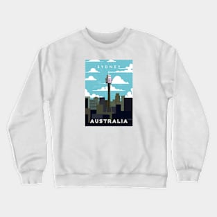 Sydney, Australia. Retro travel poster Crewneck Sweatshirt